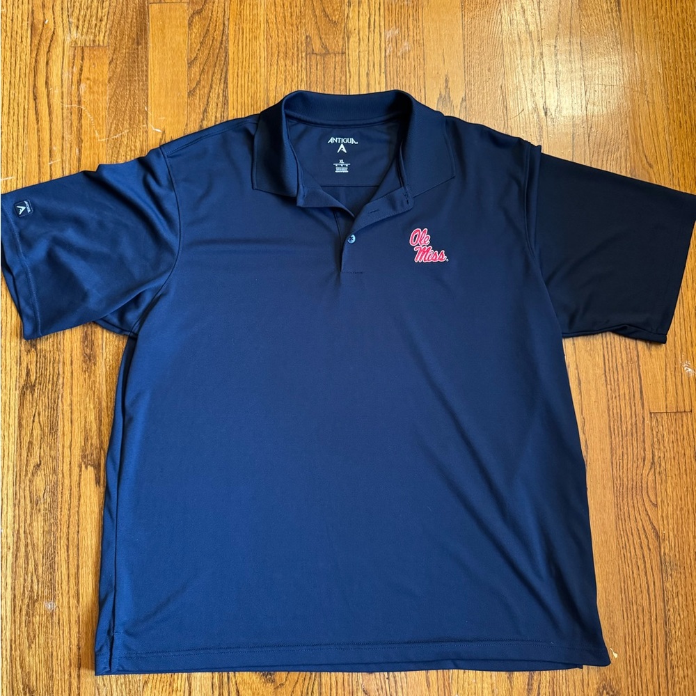 Antigua Ole Miss Rebels Dark Blue Golf Polo